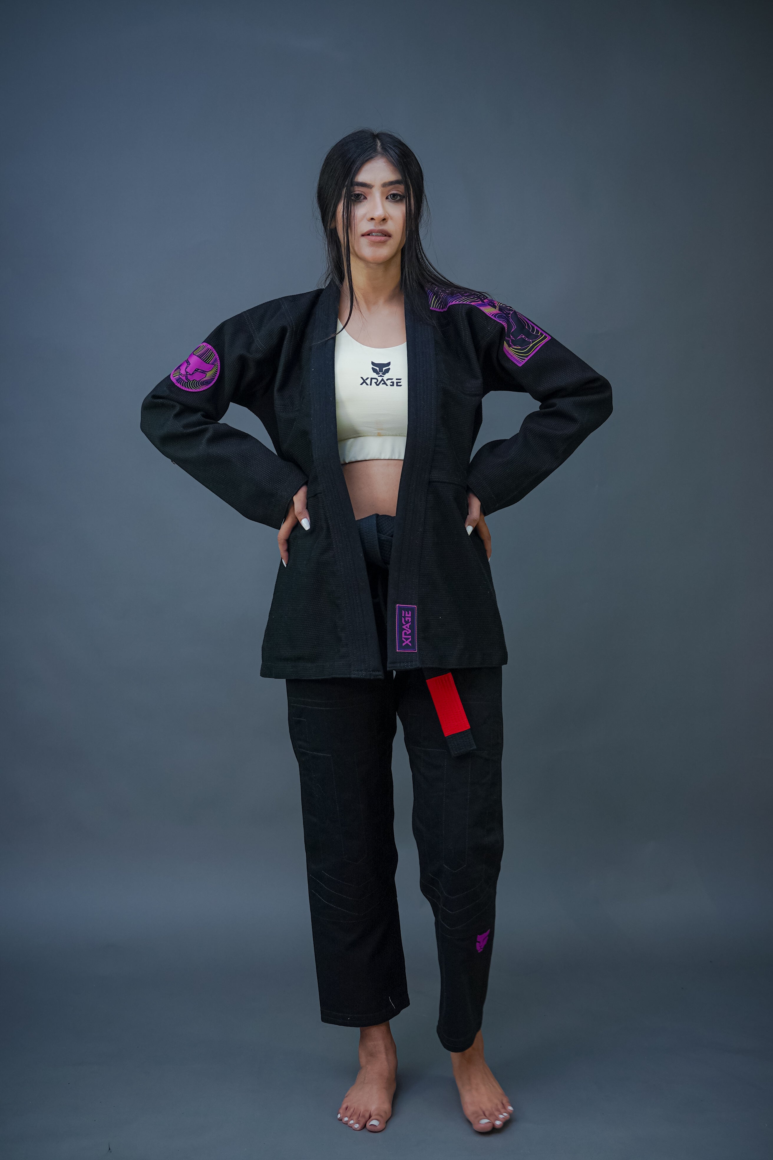 XRage Sports – Premium Women’s Jiu-Jitsu Gi (Black Edition)